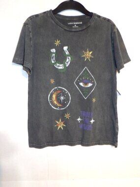 Lucky Brand Gray Cotton Top Women Size XS